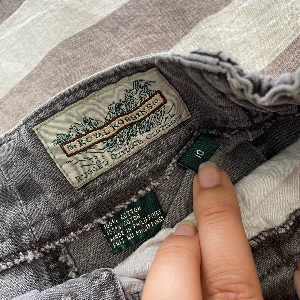 Royal Robbins Vintage Rugged Outdoor Gray Cotton Hiking Travel Shorts Women 10 - Picture 4 of 6